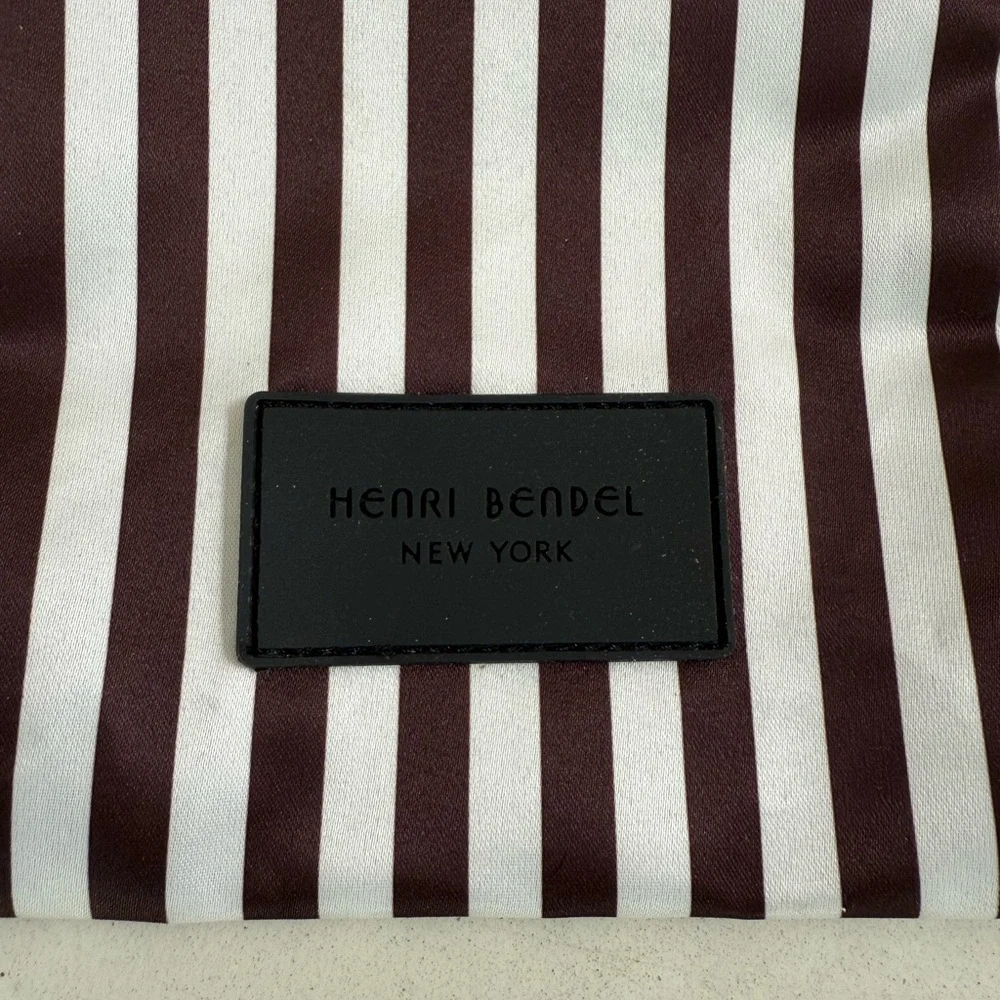 Henri Bendel Signature Brown Satin Striped Dustbag